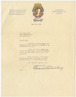 1929 Charles Comiskey Signed Letter (PSA/DNA)
